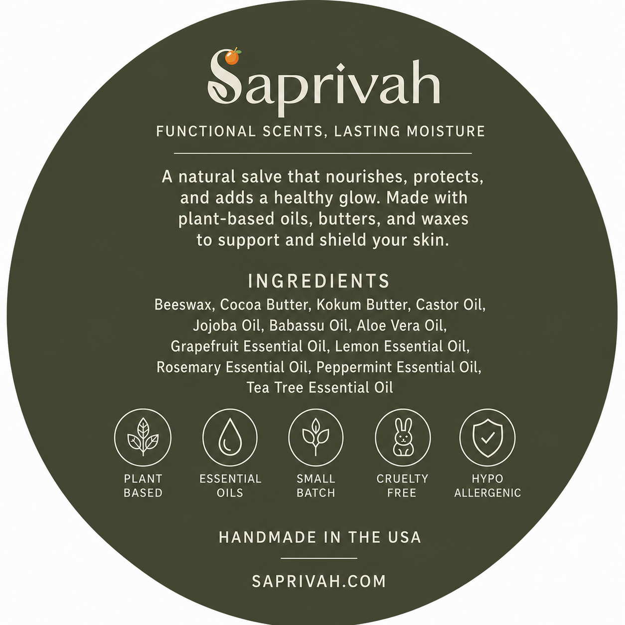 Nourishing Skin Salve for Dry, Cracked & Irritated Skin | Saprivah