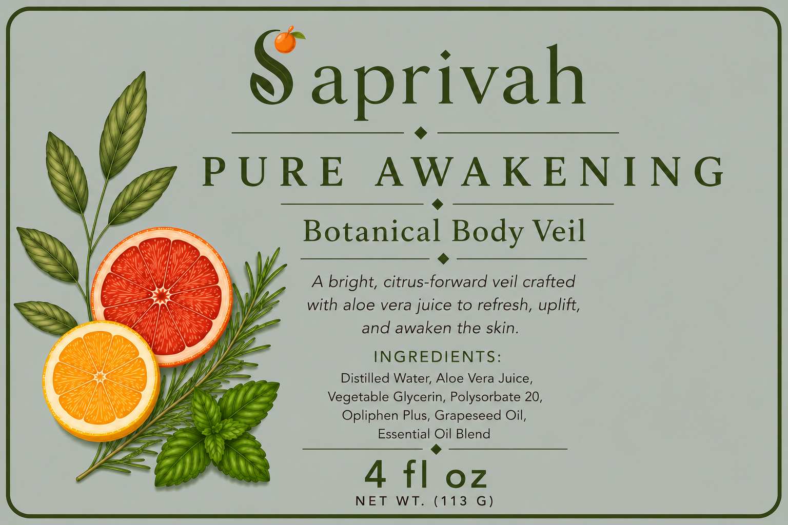 Hydrating Body Veil for skin and hair | Saprivah