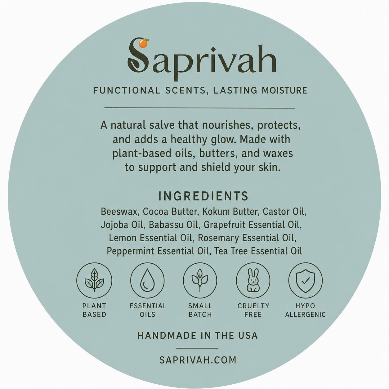 Nourishing Skin Salve for Dry, Cracked & Irritated Skin | Saprivah