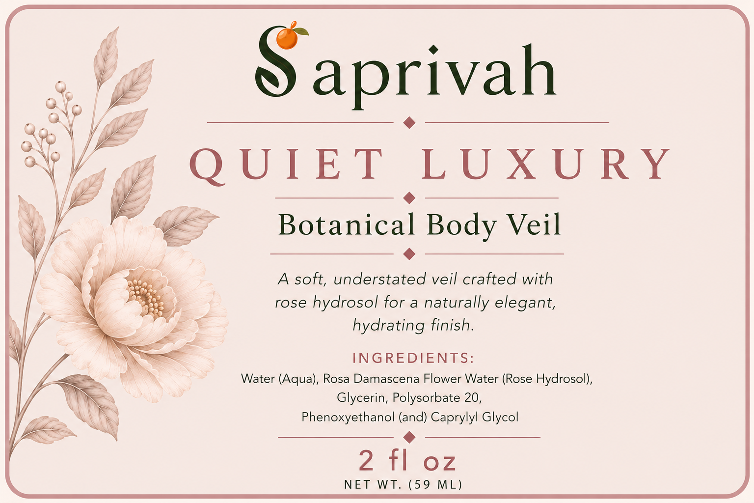 Hydrating Body Veil for skin and hair | Saprivah