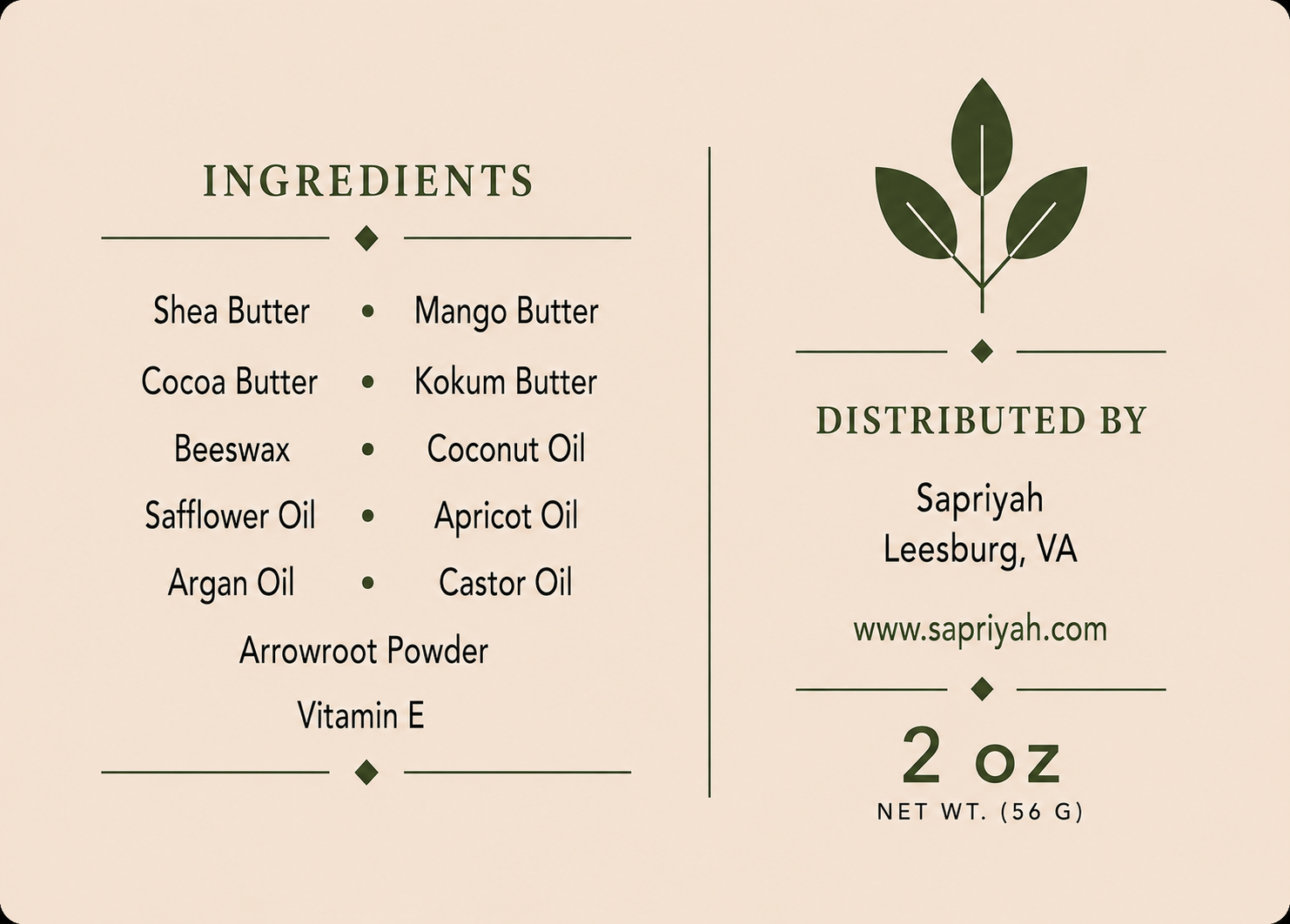 Body Butter for Dry Skin | Natural Moisturizer